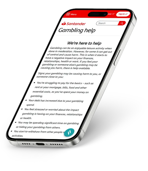 Casino Santander Bank UK Mobile